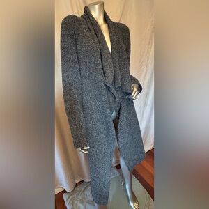 Joseph A. Long Line Grey Duster Cardigan Woman’s Sz L